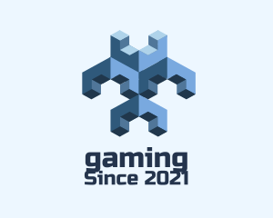 3D Gaming Blocks logo design