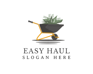 Gardening Lawn Wheelbarrow logo design