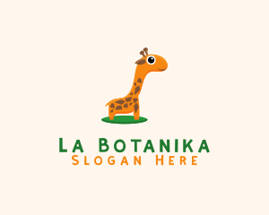 Baby Giraffe Animal Logo