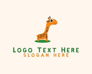 Baby - Baby Giraffe Animal logo design