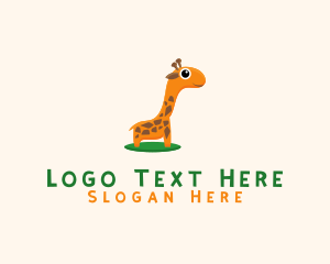 Baby Giraffe Animal Logo