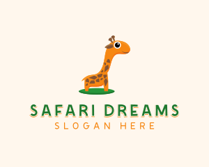 Baby Giraffe Animal logo design