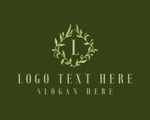 Wreath - Floral Leaf Boutique logo design