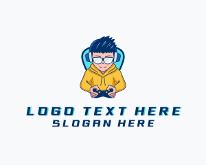 Comma - Gamer Boy Avatar logo design