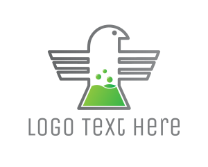 Chemical - Eagle Test Tube logo design
