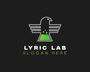 Bird Laboratory Flask logo design