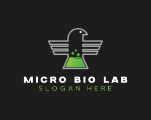 Bird Laboratory Flask logo design