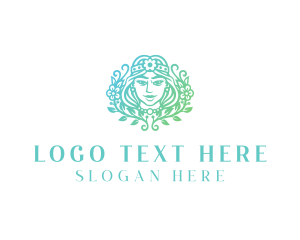 Vegan - Beautiful Flower Queen logo design