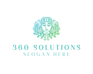 Beautiful Flower Woman Spa  logo design