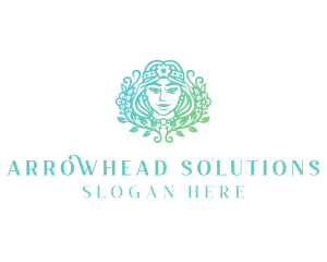 Beautiful Flower Woman Spa  logo design