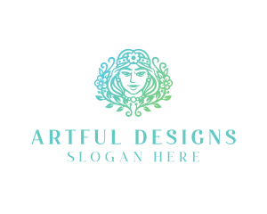 Beautiful Flower Woman Spa  logo design