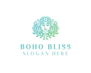 Beautiful Flower Woman Spa  logo design