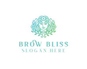 Beautiful Flower Woman Spa  logo design