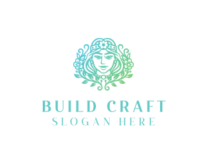 Beautiful Flower Woman Spa  logo design