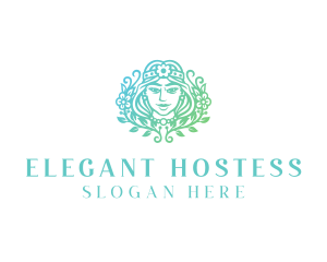 Beautiful Flower Woman Spa  logo design