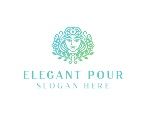 Beautiful Flower Woman Spa  logo design