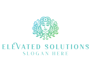 Beautiful Flower Woman Spa  logo design