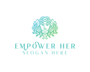 Beautiful Flower Woman Spa  logo design