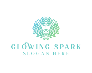 Beautiful Flower Woman Spa  logo design