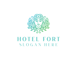 Beautiful Flower Woman Spa  logo design