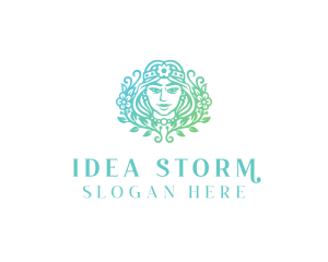 Beautiful Flower Woman Spa  logo design