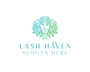 Beautiful Flower Woman Spa  logo design