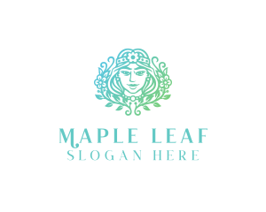 Beautiful Flower Woman Spa  logo design