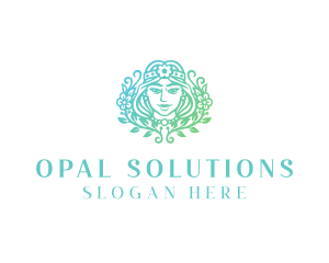 Beautiful Flower Woman Spa  logo design