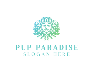 Beautiful Flower Woman Spa  logo design