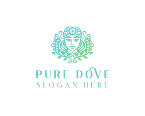 Beautiful Flower Woman Spa  logo design