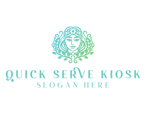 Beautiful Flower Woman Spa  logo design