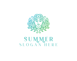 Beautiful Flower Woman Spa  logo design