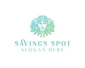 Beautiful Flower Woman Spa  logo design