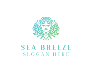 Beautiful Flower Woman Spa  logo design