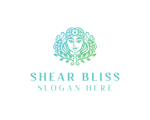 Beautiful Flower Woman Spa  logo design