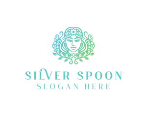 Beautiful Flower Woman Spa  logo design