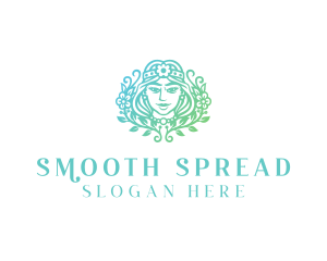 Beautiful Flower Woman Spa  logo design