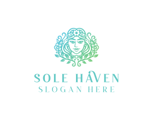 Beautiful Flower Woman Spa  logo design