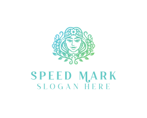 Beautiful Flower Woman Spa  logo design