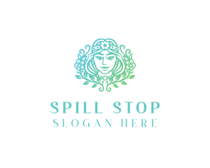 Beautiful Flower Woman Spa  logo design