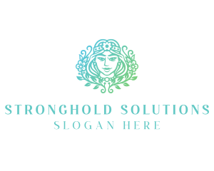 Beautiful Flower Woman Spa  logo design