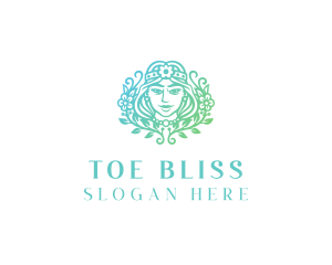 Beautiful Flower Woman Spa  logo design