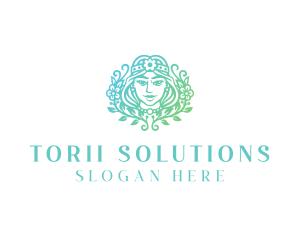 Beautiful Flower Woman Spa  logo design