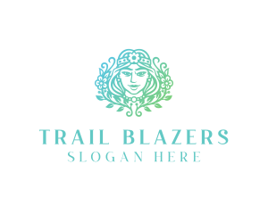 Beautiful Flower Woman Spa  logo design