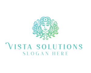 Beautiful Flower Woman Spa  logo design