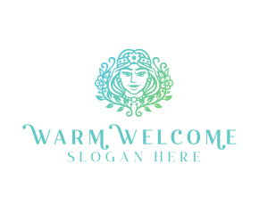 Beautiful Flower Woman Spa  logo design