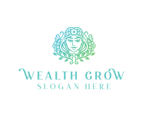 Beautiful Flower Woman Spa  logo design