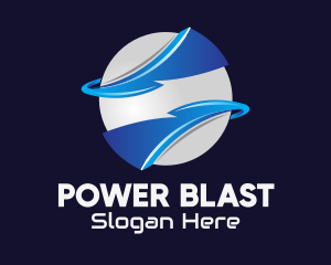 Blue Global Power Company logo design