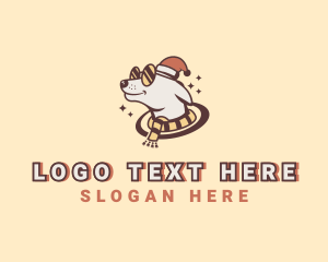 Santa - Cool Pet Dog Scarf logo design