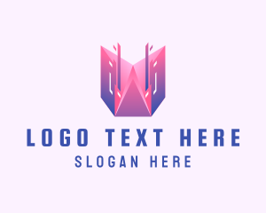 Futuristic - Pixelated Software Technology logo design